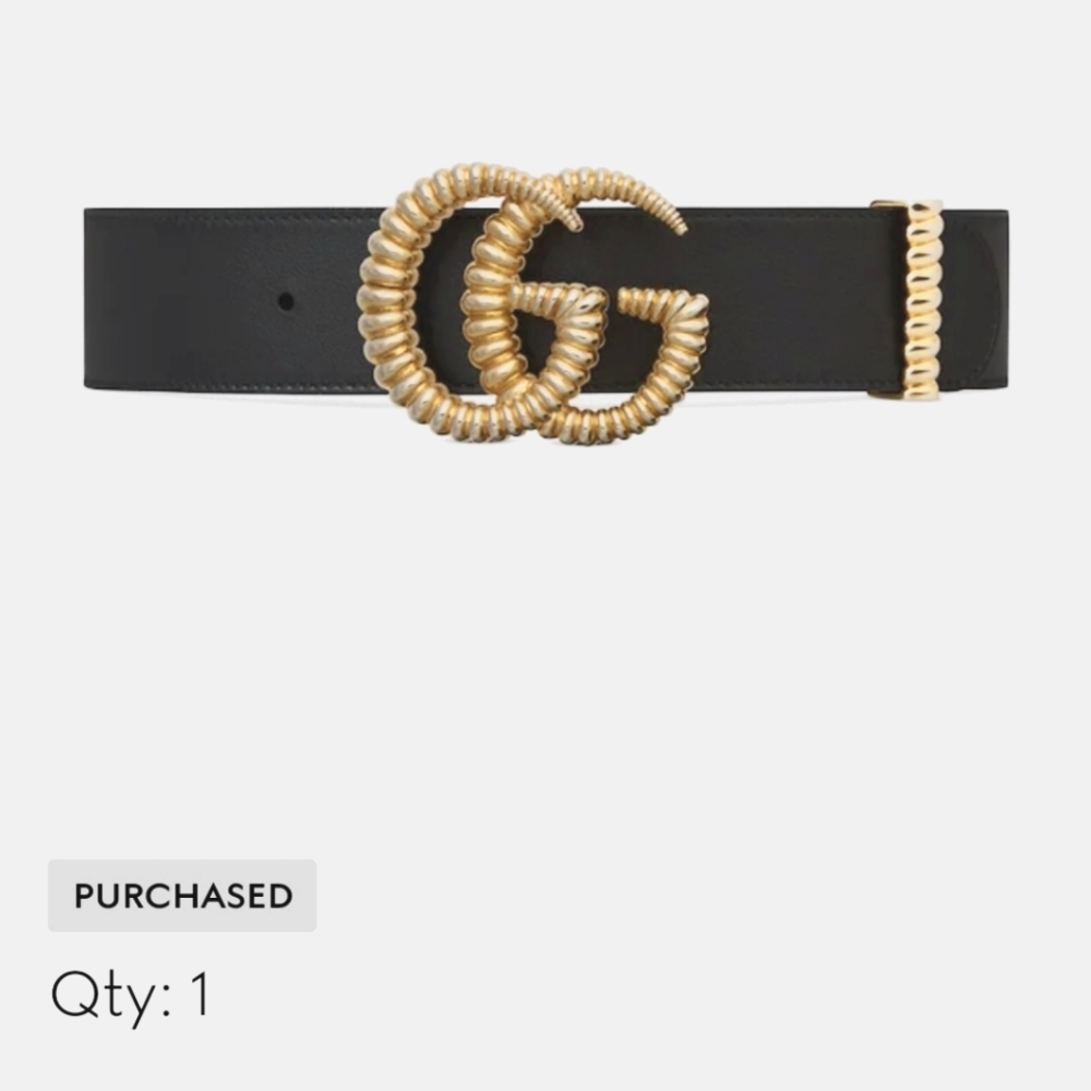 Authentic Torchon Gucci Belt, Size 85